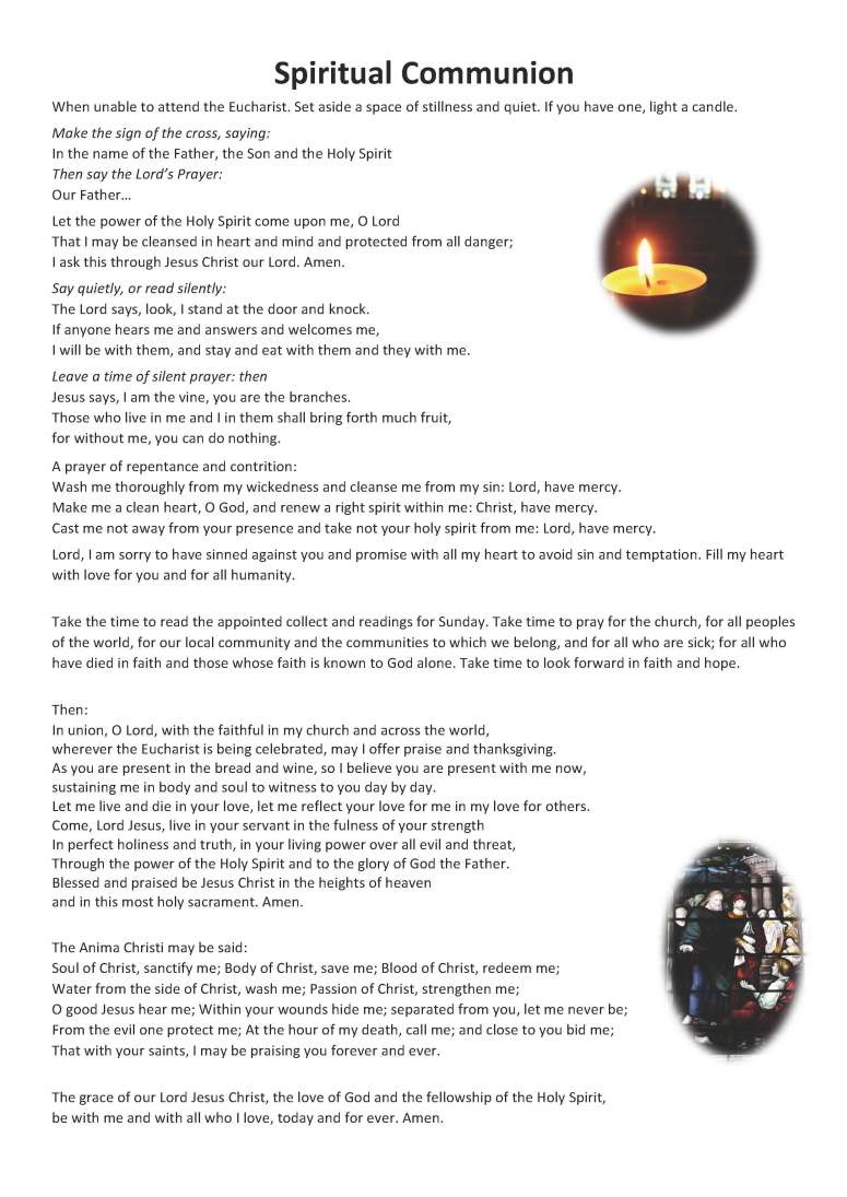 When not able to attend church